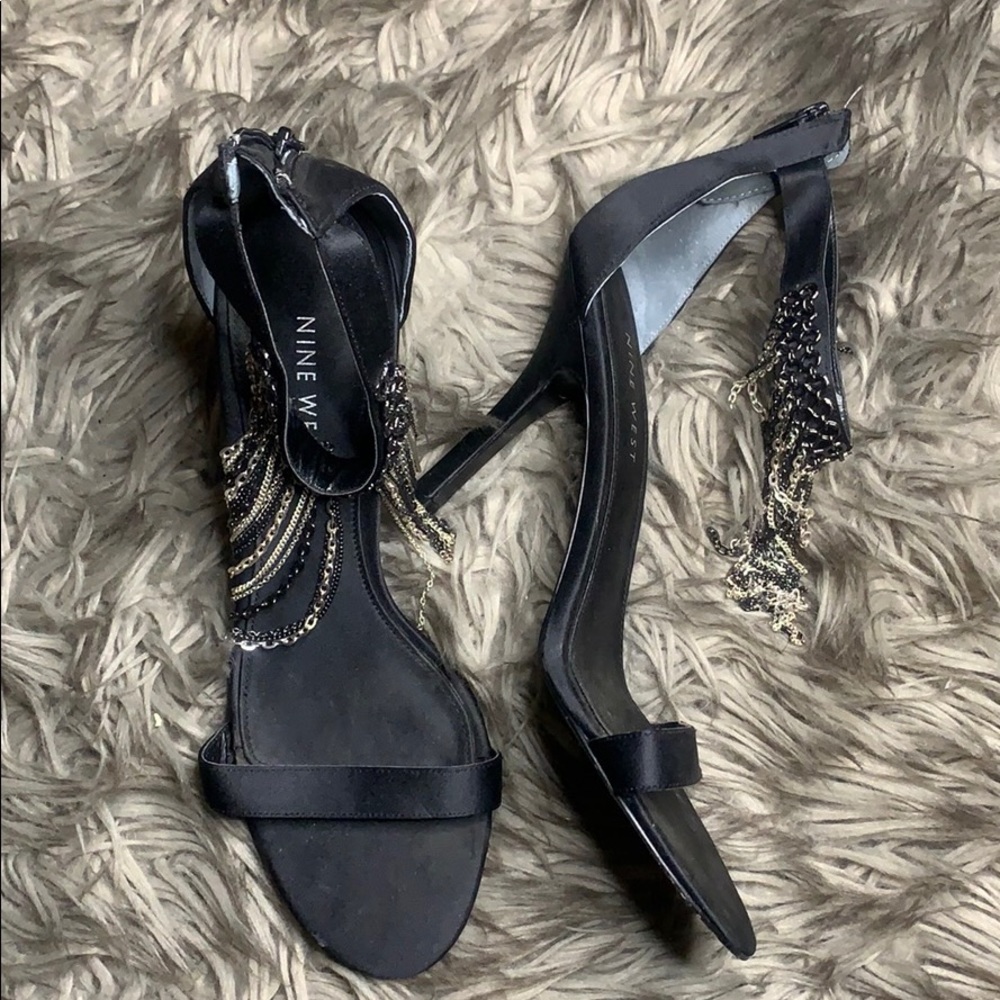 Black and Silver heels